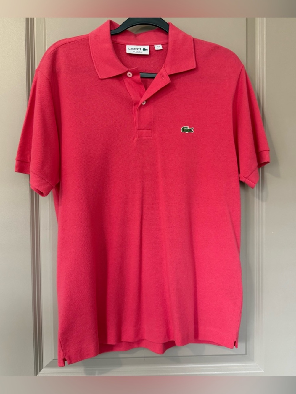 Classic Lacoste Pique Polo  - Coral Pink